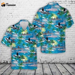 Royal Navy HMS Resolution (S22) Hawaiian Shirt Gift for Dad Father Days