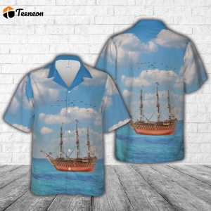 Royal Navy HMS Victory 1765 Hawaiian Shirt Gift for Dad Father Days