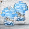 Royal Navy HMS York (D98) Type 42 destroyer Hawaiian Shirt Gift for Dad Father Days