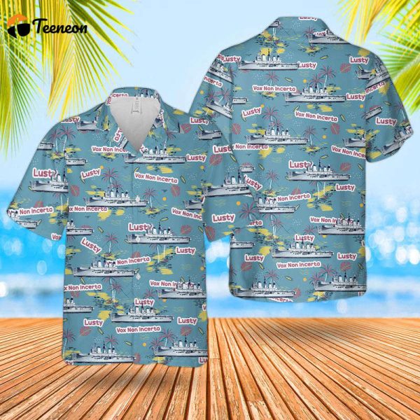 Royal Navy RN HMS Illustrious (R06) Invincible-class aircraft carrier Hawaiian Shirt Gift for Dad Father Days