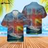 Royal Navy RN HMS Lancaster (F229) Duke-class Type 23 Frigate Hawaiian Shirt Gift for Dad Father Days