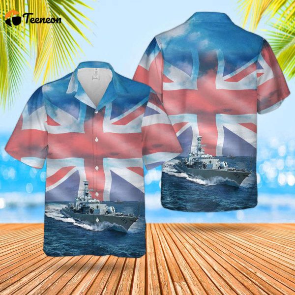 Royal Navy RN HMS Westminster (F237) Duke-class Type 23 frigate Hawaiian Shirt Gift for Dad Father Days