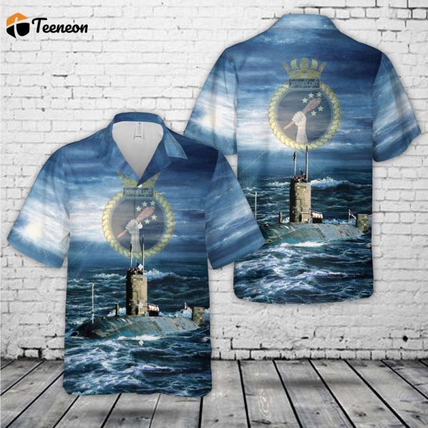 Royal Navy Trafalgar-class submarine HMS Turbulent (S87) Hawaiian Shirt Gift for Dad Father Days