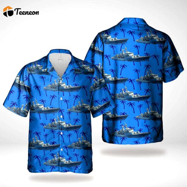 Royal New Zealand Navy RNZN HMNZS Te Mana (F111) Hawaiian Shirt Gift for Dad Father Days