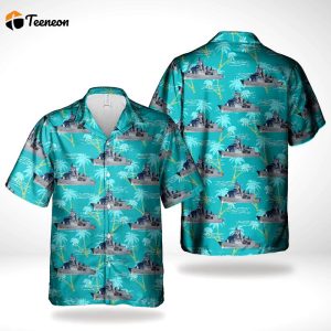 Royal New Zealand Navy RNZN HMNZS Te Mana F111 Hawaiian Shirt Gift for Dad Father Days