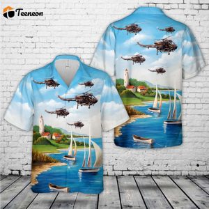 Royal New Zealand Navy Westland Wasp HAS1 (P-531-2) Hawaiian Shirt Gift for Dad Father Days