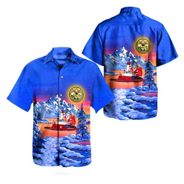 San Francisco Fire Department (SFFD) Guardian Fireboat Christmas Hawaiian Shirt