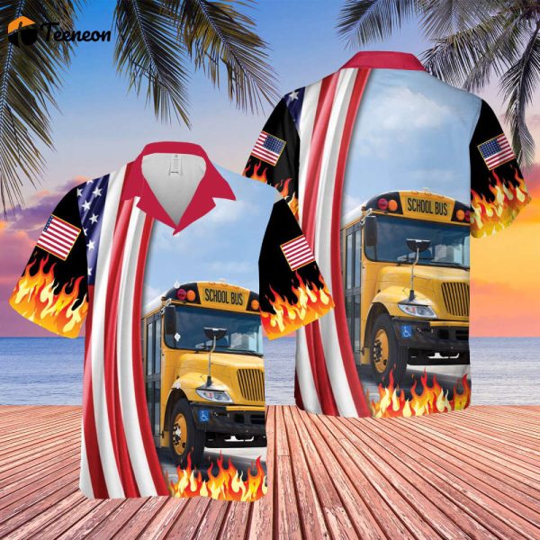 School Bus Driver Haiwaiian Shirt