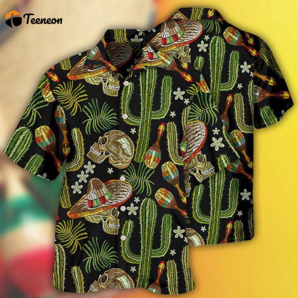 SkulMexican Hawaiian ShirHorror Aloha Hawaiian ShirFor Men Women