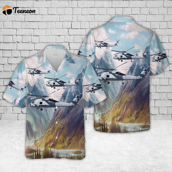 Spanish Navy Armada Espanola Sikorsky SH-60F Ocean Hawk (S-70B-4) Hawaiian Shirt Gift for Dad Father Days