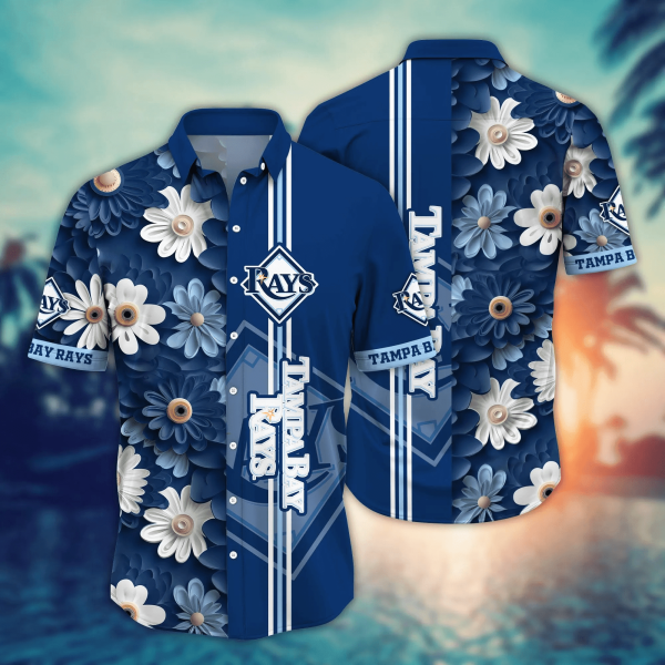 Stylish Tampa Bay Rays MLB Flower Shirt & T-shirt for Fans Summer Football Shirts NA49574