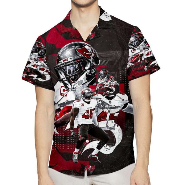 Tampa Bay Buccaneers Devin White1 3D All Over Print Summer Beach Hawaiian Shirt With Pocket