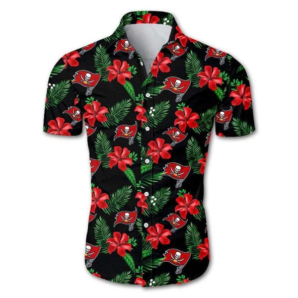 Tampa Bay Buccaneers Hawaiian Shirt Floral Button Up Hawaiian Shirt