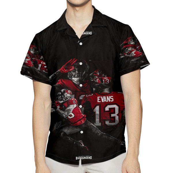 Tampa Bay Buccaneers Mike Evans1 3D All Over Print Summer Beach Hawaiian Shirt With Pocket