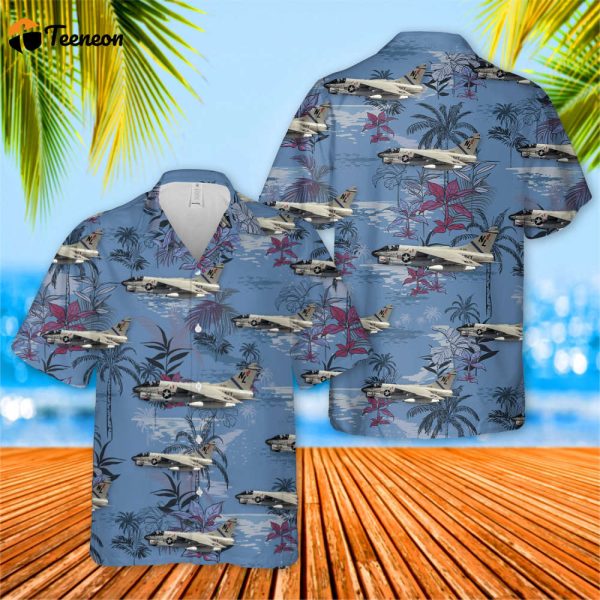 US Navy A7E Corsair II Of Va-22 Hawaiian Shirt Gift for Dad Father Days