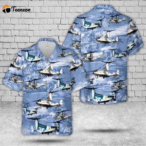 US Navy Bell Boeing CMV-22B Osprey Hawaiian Shirt Gift for Dad Father Days