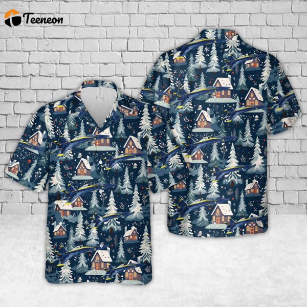 US Navy Blue Angels #6 F/A-18E Christmas Hawaiian Shirt Gift for Dad Father Days