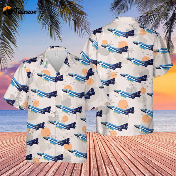 US Navy Blue Angels F9F-8 Cougar Hawaiian Shirt Gift for Dad Father Days