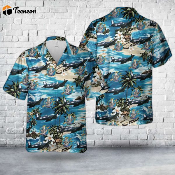 US Navy Chance Vought F4U-4 Corsair Of VF-192 Hawaiian Shirt Gift for Dad Father Days