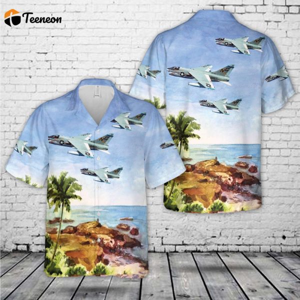 US Navy Corsair II (BuNo 156863) of Attack Squadron 146 (VA-146) “Blue Diamonds” Hawaiian Shirt Gift for Dad Father Days