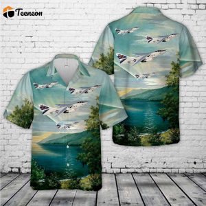 US Navy Douglas EA-3B Skywarrior (BuNo 146452) Fleet Reconnaissance Squadron VQ-1 Det.64 World Watchers Hawaiian Shirt Gift for Dad Father Days