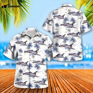 US Navy Douglas F4D-1 Skyray Hawaiian Shirt Gift for Dad Father Days