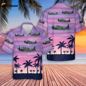 US Navy Douglas SBD Dauntless Of World War 2 Hawaiian Shirt Gift for Dad Father Days