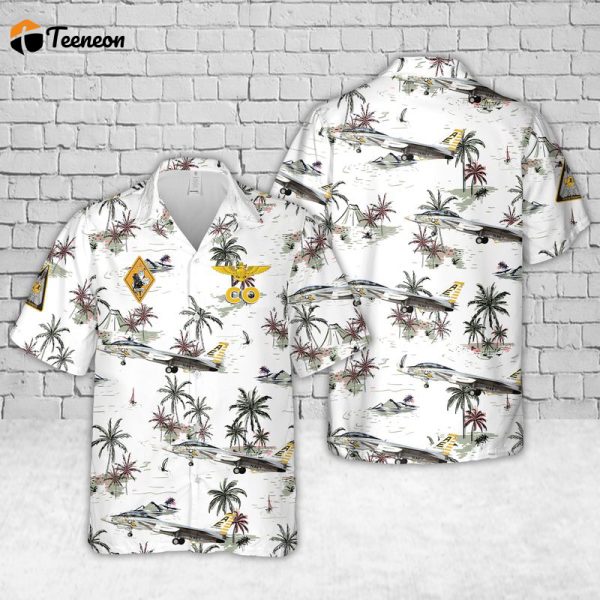 US Navy F-14 Tomcat aircraft of VF-142 the Ghostriders Hawaiian Shirt Gift for Dad Father Days