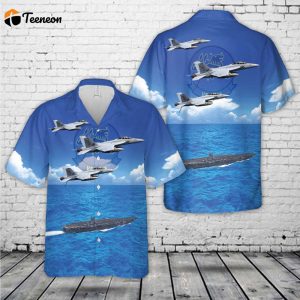 US Navy F/A-18F Of VFA-213 “Blacklions” Hawaiian Shirt Gift for Dad Father Days