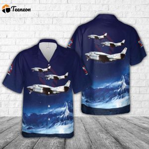 US Navy Fighter Squadron 43 (FITRON 43) VF-43 Challengers T-2C Buckeye Hawaiian Shirt Gift for Dad Father Days