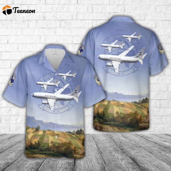 US Navy Fleet Logistics Support Squadron 59 (VR-59) The Lone Star Express C-40A Clipper Hawaiian Shirt Gift for Dad Father Days