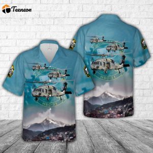 US Navy Helicopter Sea Combat Squadron 21 (HSC-21) Blackjacks Hawaiian Shirt Gift for Dad Father Days