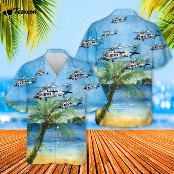 US Navy Helicopter Sea Combat Squadron 6 (HELSEACOMBATRON 6) HSC-6 Screamin’ Indians Hawaiian Shirt Gift for Dad Father Days