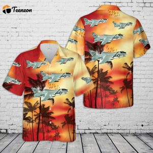 US Navy LTV A-7E Corsair II Of VA-195 Dambusters Hawaiian Shirt Gift for Dad Father Days