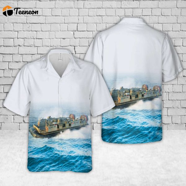 US Navy Landing Craft Air Cushion LCAC-30 Hawaiian Shirt Gift for Dad Father Days