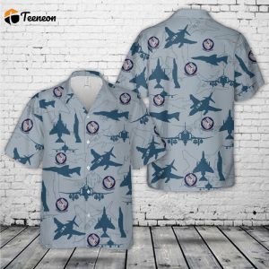 US Navy McDonnell Douglas F-4 Phantom II Aircraft Silhouettes Of VMFA-115 Hawaiian Shirt Gift for Dad Father Days