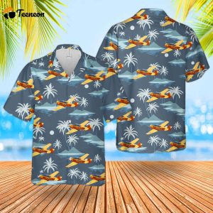 US Navy North American SNJ-5 Texan Hawaiian Shirt Gift for Dad Father Days