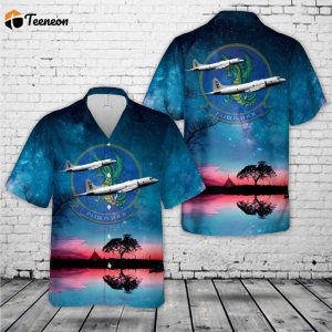 US Navy Patrol Squadron Four (VP-4) ‘Skinny Dragons’ P-3C Hawaiian Shirt Gift for Dad Father Days