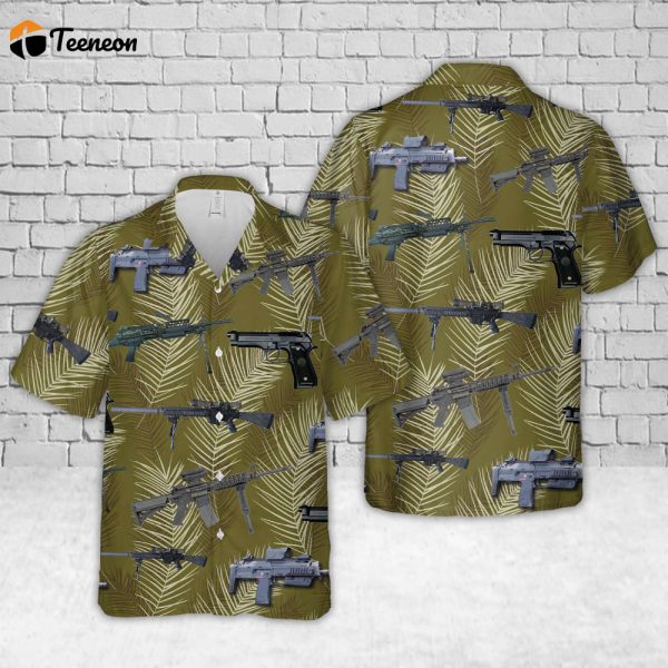 US Navy Small arms Hawaiian Shirt Gift for Dad Father Days