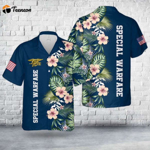 US Navy Special Warfare Hawaiian Shirt Gift for Dad Father Days