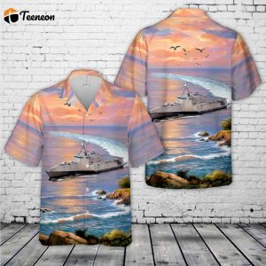 US Navy USS Coronado (LCS-4) Littoral Combat Ship (LCS) Hawaiian Shirt Gift for Dad Father Days