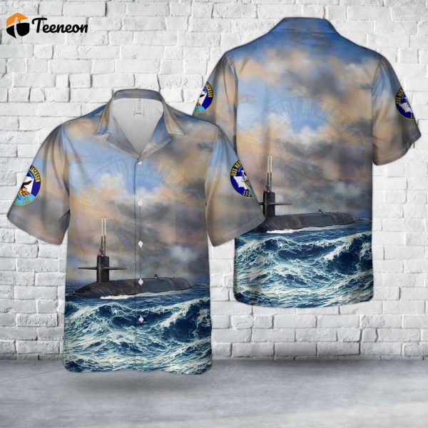 US Navy USS Henry M. Jackson (SSBN-730) Ohio-class submarine Ballistic missile submarines Hawaiian Shirt Gift for Dad Father Days