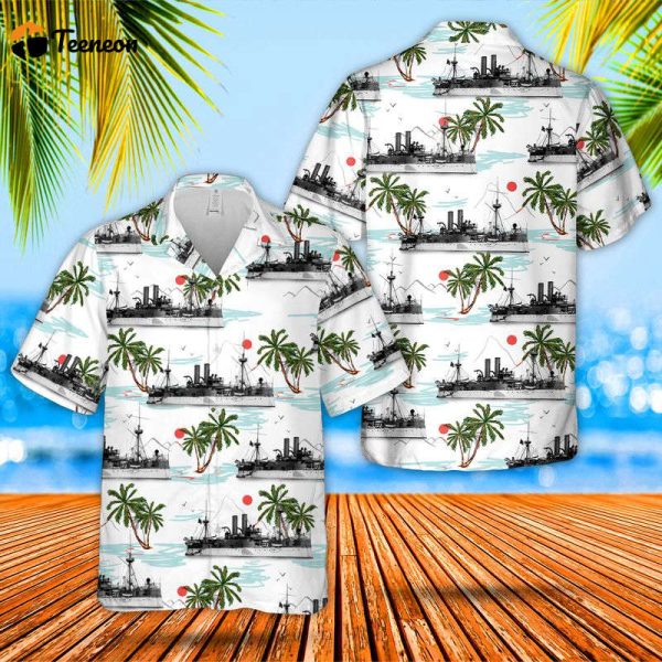 US Navy USS Maine (1889) Hawaiian Shirt Gift for Dad Father Days