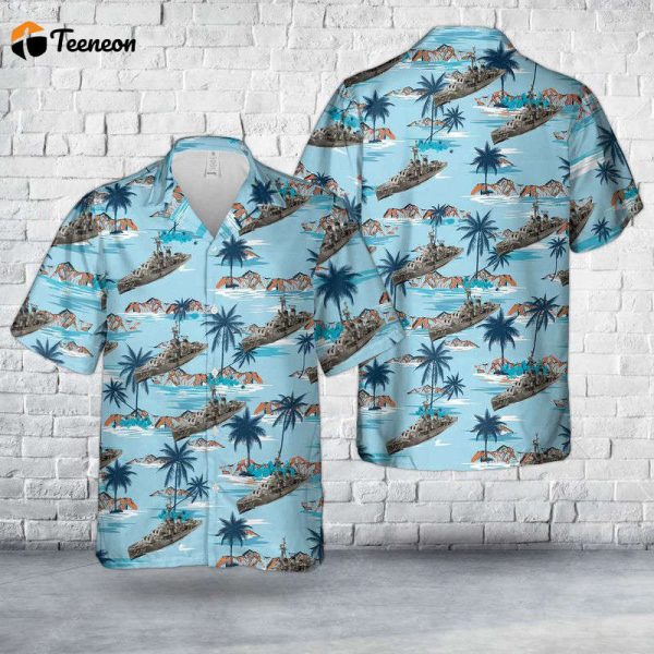 US Navy USS Massey (DD-778) Hawaiian Shirt Gift for Dad Father Days