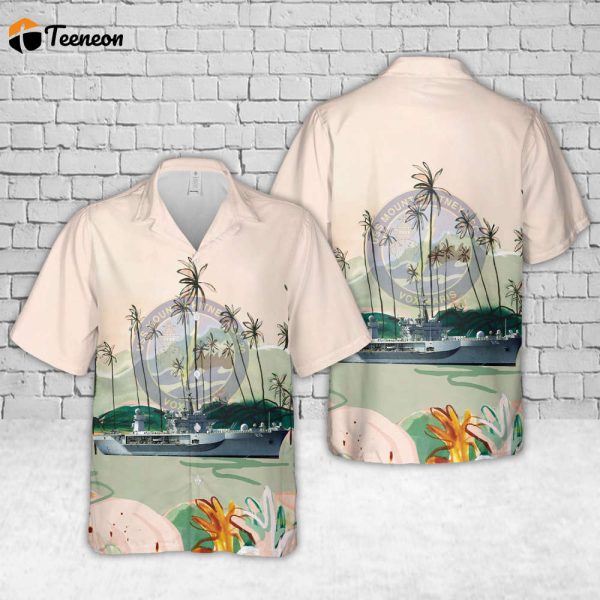 US Navy USS Mount Whitney (LCC/JCC 20) Hawaiian Shirt Gift for Dad Father Days