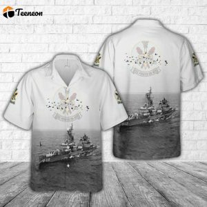 US Navy USS Power (DD-839) Hawaiian Shirt Gift for Dad Father Days