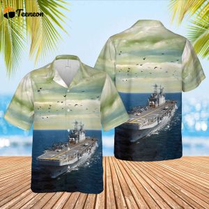 US Navy USS Saipan (LHA-2) Hawaiian Shirt Gift for Dad Father Days