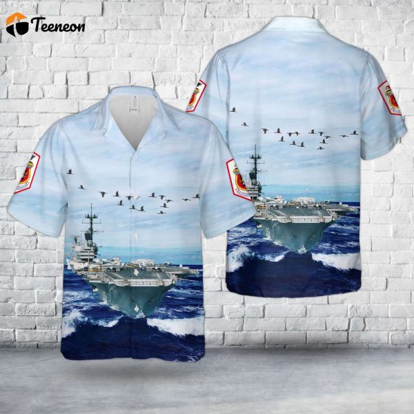 US Navy USS Saratoga (CV/CVA/CVB-60) Hawaiian Shirt Gift for Dad Father Days