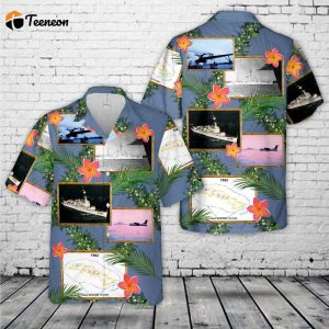 US Navy USS Valcour (AVP-55) Hawaiian Shirt Gift for Dad Father Days