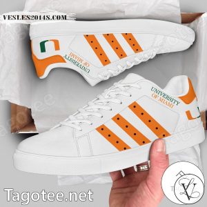 University of Miami Print Stan Smith Shoes